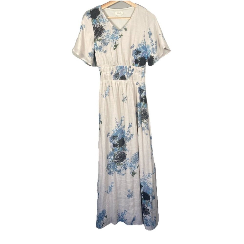 Roolee Floral Maxi‎ Cottagecore Dress Size XS Fairy Flowy Spring Wedding Blue